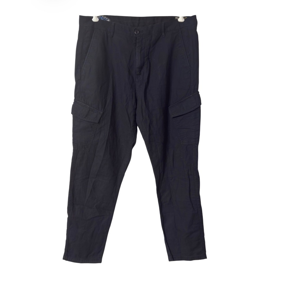 Rare Rabbit Presso-25 Mens Black Cotton Cargo Pants‎ Size 34
